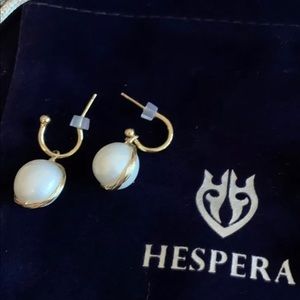Hespera baroque pearl earrings Custom Made 14K Gold Plated